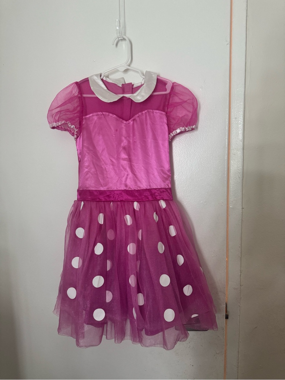 Minnie Girls' Costume Dress with White Collar